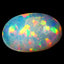 5.82 ct Oval Cabochon (17.61 x 11.56 mm) Play of Colors Rainbow Opal Stone