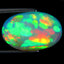 6.27 ct Romantic Oval Cabochon (17.15 x 11.07 mm) Ethiopian Rainbow Opal