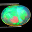6.27 ct Charming Oval Cabochon (16.31 x 11.98 mm) Ethiopian Rainbow Opal