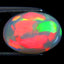 4.98 ct Oval Cabochon (14.04 x 10.08 mm) Ethiopian Rainbow Opal Gemstone