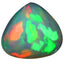 6.35 ct Pear Cabochon (13.59 x 14.67 mm) Ethiopian Natural Rainbow Opal