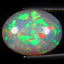 5.75 ct Very good Oval Cabochon (14.82 x 11.29 mm) Rainbow Opal Gemstone