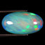 6.50 ct Shimmering Oval Cabochon (19.21 x 10.55 mm) Rainbow Opal Gemstone
