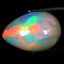 4.52 ct Premium Pear Cabochon (14.15 x 9.64 mm) Ethiopian Rainbow Opal