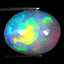 5.54 ct Beautiful Oval Cabochon (12.96 x 10.44 mm) Rainbow Opal Gemstone