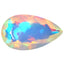 5.74 ct Pear (19.81 x 11.58 mm) Un-Heated Ethiopia Rainbow Opal Gemstone