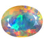 4.43 ct Oval (14.28 x 11.04 mm) Un-Heated Ethiopia Rainbow Opal Gemstone