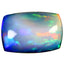 4.33 ct Cushion Cabochon (14.10 x 9.55 mm) Ethiopian Welo Rainbow Opal