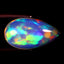 4.18 ct Pear Cabochon (16.63 x 9.35 mm) Ethiopian Natural Rainbow Opal