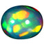 4.26 ct Oval Cabochon (12.72 x 10.32 mm) Ethiopian Rainbow Opal Gemstone