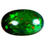 3.67 ct Oval Cabochon (14.20 x 8.95 mm) Flashing Natural Black Opal Stone