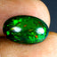 3.67 ct Oval Cabochon (14.20 x 8.95 mm) Flashing Natural Black Opal Stone