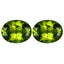 4.40 ct(2pcs) MATCHING PAIR Oval (9.11 x 7.12 mm) Natural Green Peridot