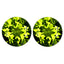 4.38 ct(2pcs) MATCHING PAIR Round(7.95 x 7.91 mm) Natural Green Peridot