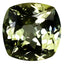 2.00 ct AIG Certified Cushion (7.76 x 7.73 mm) Greenish Yellow Tanzanite