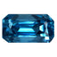 4.06 ct Pretty Octagon Cut (8.93 x 4.91 mm) Cambodian Natural Blue Zircon