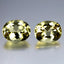 4.39 ct(2pcs) PAIR Oval (10.12 x 8.10 mm) Natural Yellow Heliodor Beryl