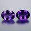 11.24 ct (2pcs) MATCHING PAIR Oval (14.10 x 10.16 mm) Purple Amethyst