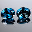 7.80 ct (2pcs) Fair MATCHING PAIR Oval Shape (10.20 x 8.11 mm) London Blue Topaz