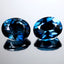 9.77 ct (2pcs) Attractive MATCHING PAIR Oval (11.13 x 9.12 mm) London Blue Topaz