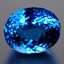 49.92 ct Magnificent Oval (21.60 x 17.56 mm) Brazil Swiss Blue Topaz Gemstone
