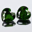 4.31 ct (2pcs) MATCHING PAIR Heart (8.07 x 8.06 mm) Green Chrome Diopside