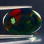 6.01 ct Impressive Oval Cabochon(17.44 x 11.86 mm)Ethiopian Flashing Black Opal
