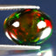 5.42 ct Oval Cabochon(14.36 x 10.77 mm)Ethiopian 360 Degree Flashing Black Opal