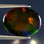 5.42 ct Oval Cabochon(14.36 x 10.77 mm)Ethiopian 360 Degree Flashing Black Opal