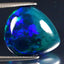 7.60 ct Pear Cabochon(16.35 x 14.37 mm)Ethiopian 360 Degree Flashing Black Opal