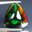7.69 ct Triangle Cabochon (15.00 x 14.13 mm) Ethiopian Flashing Black Opal Stone