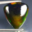 7.69 ct Triangle Cabochon (15.00 x 14.13 mm) Ethiopian Flashing Black Opal Stone