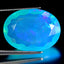 9.65 ct Supreme Oval (20.08 x 15.00 mm) Heated Ethiopia Blue Opal Loose Gemstone