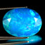 5.40 ct Pretty Oval (19.08 x 14.06 mm) Heated Ethiopia Blue Opal Loose Gemstone