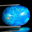 5.40 ct Pretty Oval (19.08 x 14.06 mm) Heated Ethiopia Blue Opal Loose Gemstone