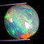 5.72 ct Charming Round Cabochon (13.20 x 13.11 mm) Multicolor Rainbow Opal Stone