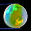 5.72 ct Charming Round Cabochon (13.20 x 13.11 mm) Multicolor Rainbow Opal Stone