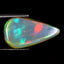 5.84 ct Very good Pear Cabochon(16.33 x 9.14 mm)Multicolor Rainbow Opal Gemstone