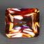 7.92 ct Shimmering Emerald (12.20 x 10.21 mm) Multi Color Twilight Topaz Genuine