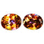 6.63 ct (2pcs) MATCHING PAIR Oval (10.06 x 8.15 mm) Multi Twilight Topaz Genuine
