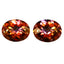 6.10 ct (2pcs) MATCHING PAIR Oval (9.98 x 8.03 mm) Multi Twilight Topaz Genuine