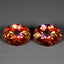 6.10 ct (2pcs) MATCHING PAIR Oval (9.98 x 8.03 mm) Multi Twilight Topaz Genuine