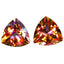 5.57 ct (2pcs) MATCHING PAIR Triangle (9.06 x 9.05 mm) Twilight Topaz Gemstone