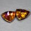 6.00 ct (2pcs) MATCHING PAIR Triangle (9.17 x 9.06 mm) Twilight Topaz Gemstone
