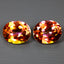 7.90 ct (2pcs) MATCHING PAIR Oval (10.97 x 9.02 mm) Multi Twilight Topaz Genuine