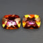 6.66 ct (2pcs) MATCHING PAIR Cushion (9.98 x 7.98 mm) Twilight Topaz Gemstone