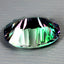 6.83 ct Awe-inspiring Oval (14.01 x 9.96 mm) Green Mystic Fire Topaz Gemstone