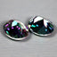 9.85 ct(2pcs)MATCHING PAIR Oval(11.06 x 8.97 mm)Green Mystic Fire Topaz Stone