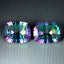 6.81 ct(2pcs)MATCHING PAIR Cushion(10.13 x 8.09 mm)Mystic Fire Topaz Gemstone