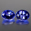 6.47 ct(2pcs)MATCHING PAIR Oval(10.00 x 7.75 mm)Purplish Blue Tanzanite Stone